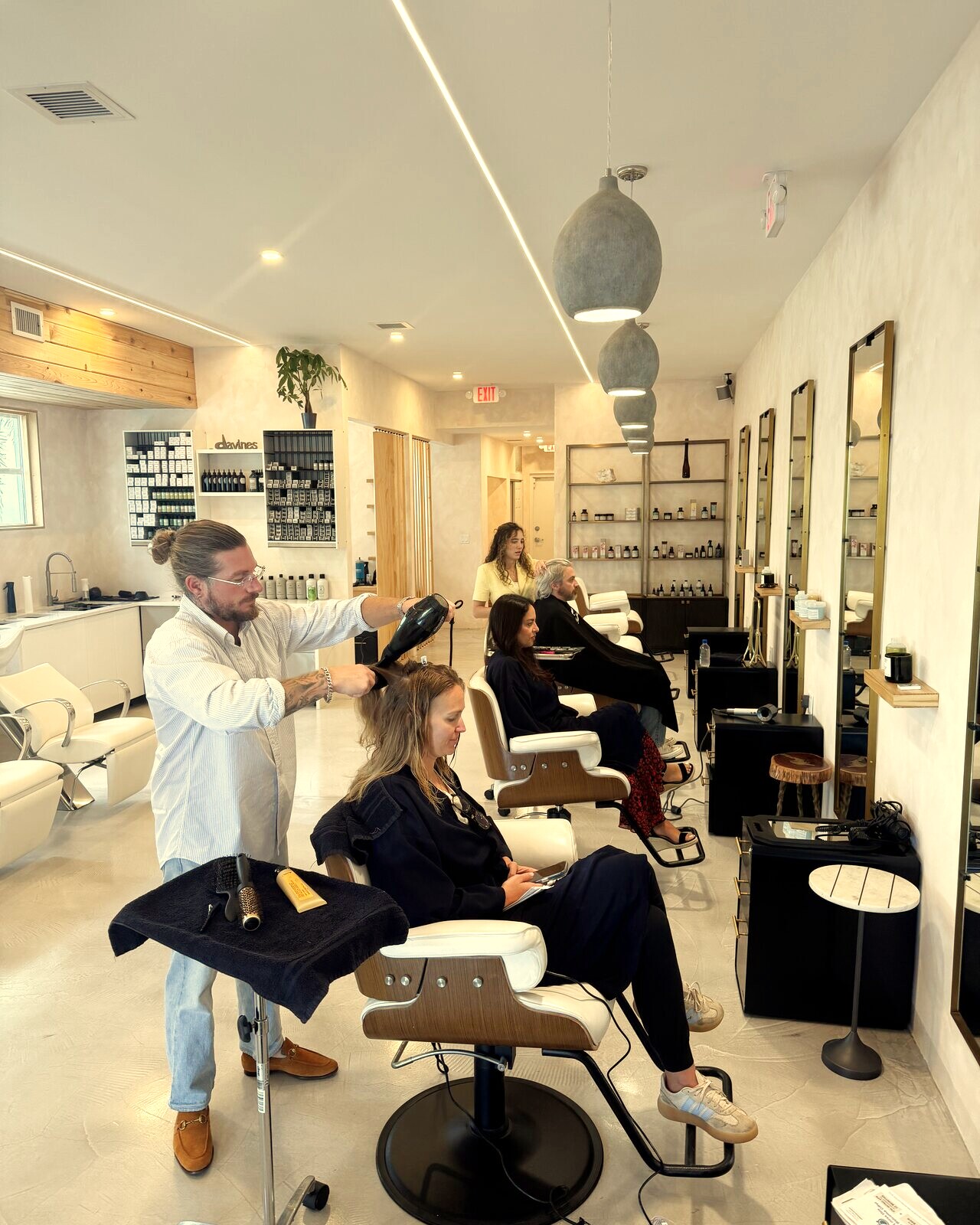 Paul Desmarre — Paris-trained stylist at work, Red Market x Martial Vivot West Palm Beach