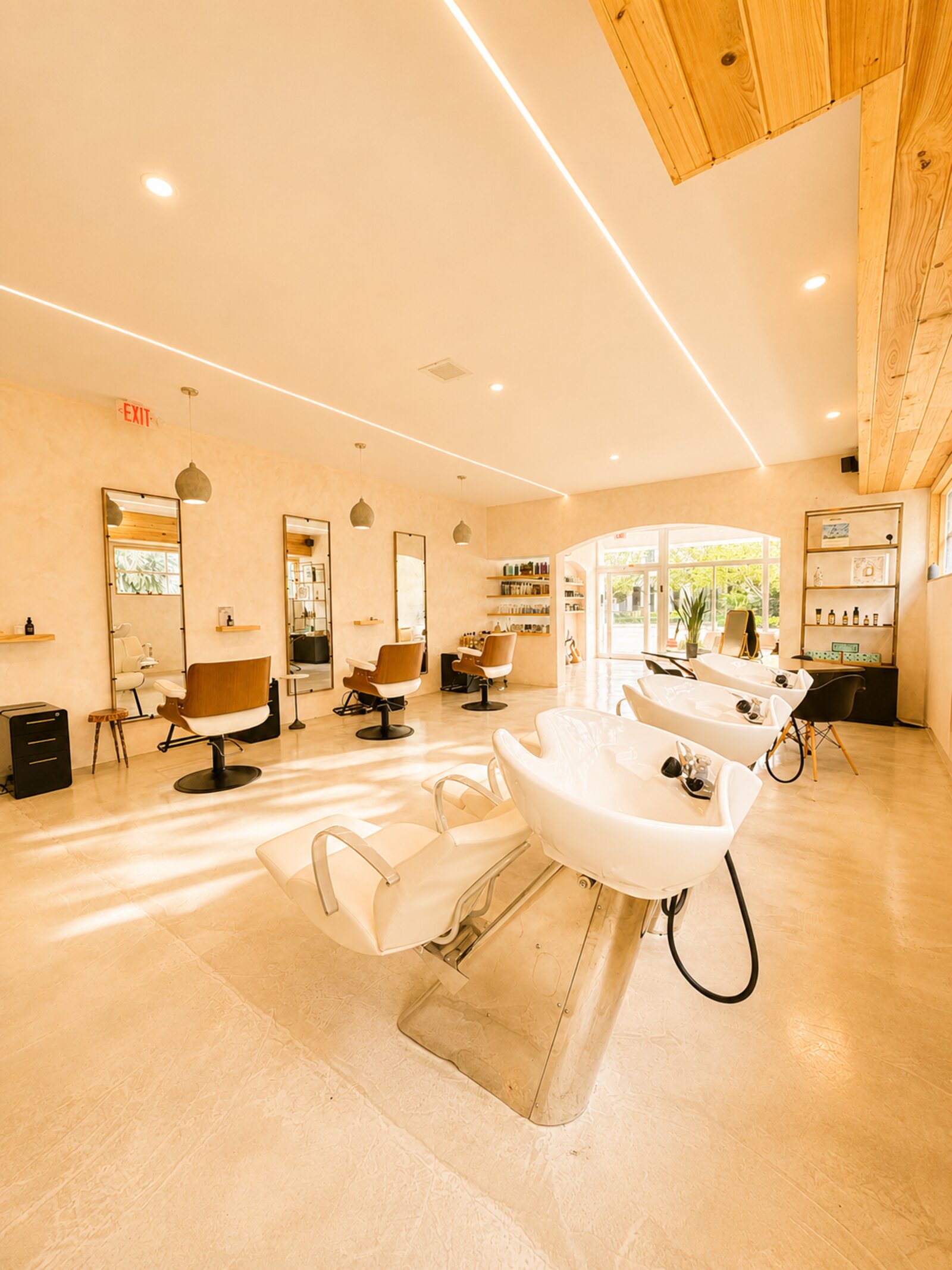Hair wash stations at Red Market & Martial Vivot
