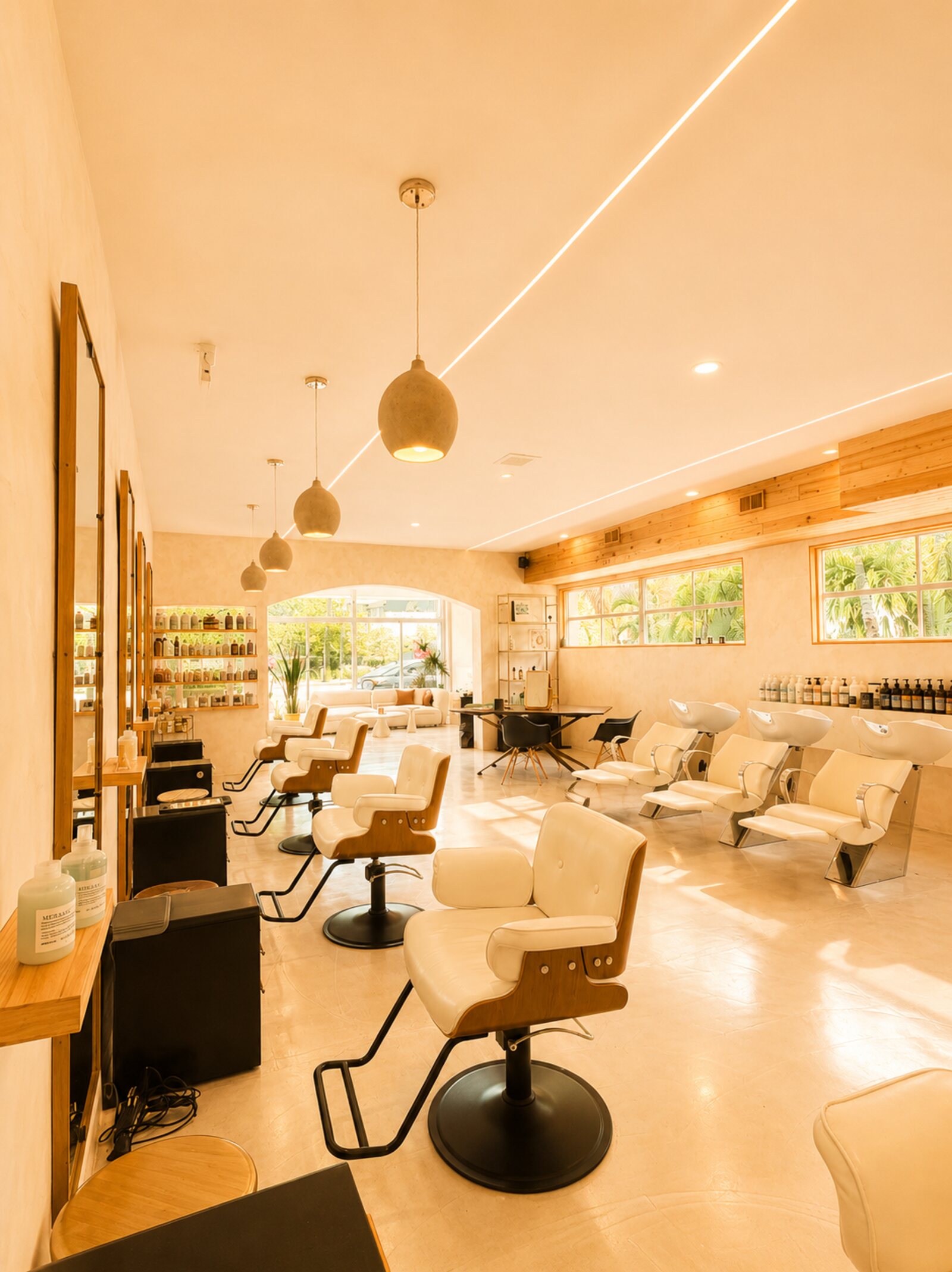 Styling chairs and professional products at Red Market & Martial Vivot